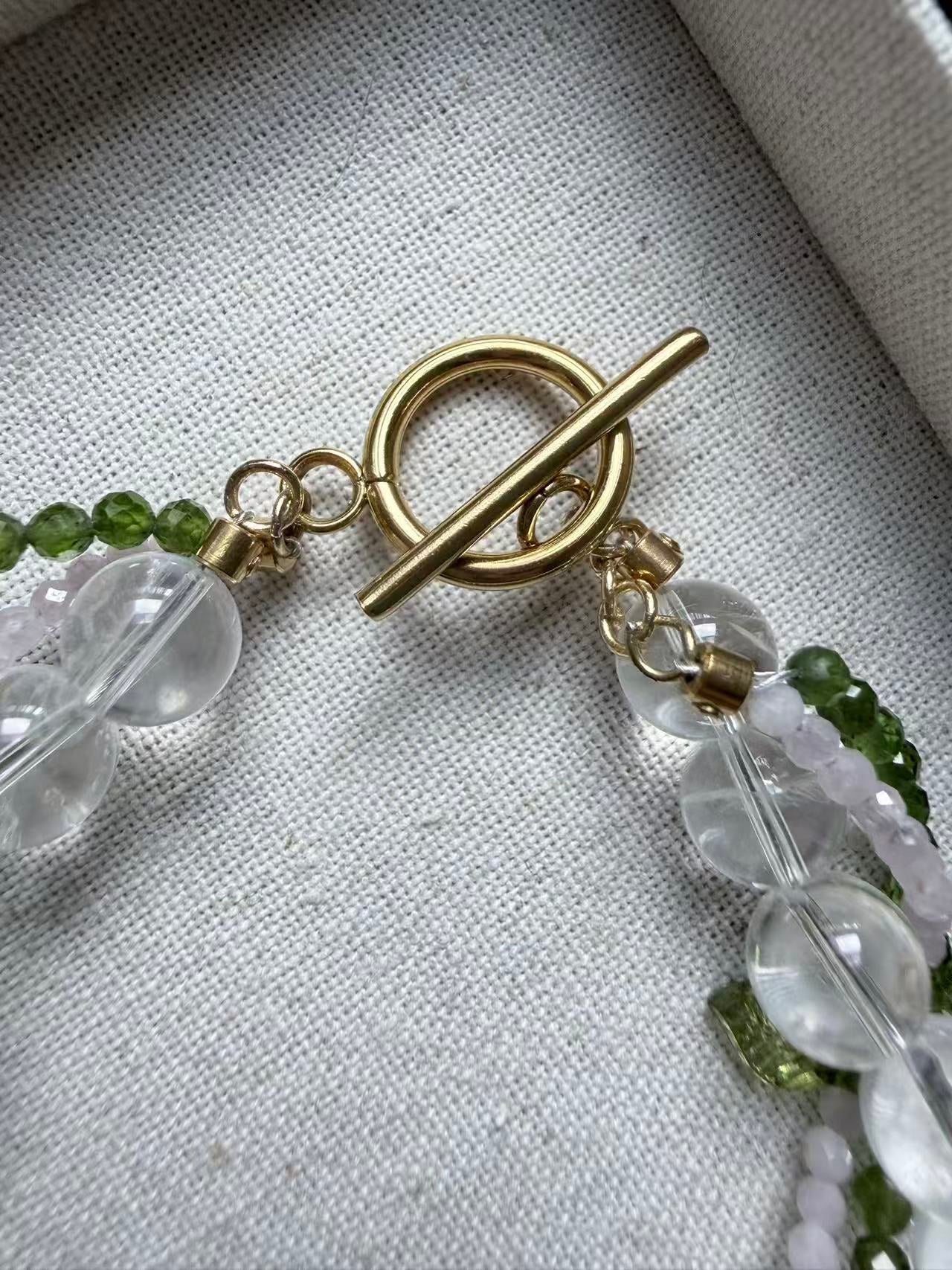 Spring Vine Set – Diopside, Kunzite &2A Clear Quartz