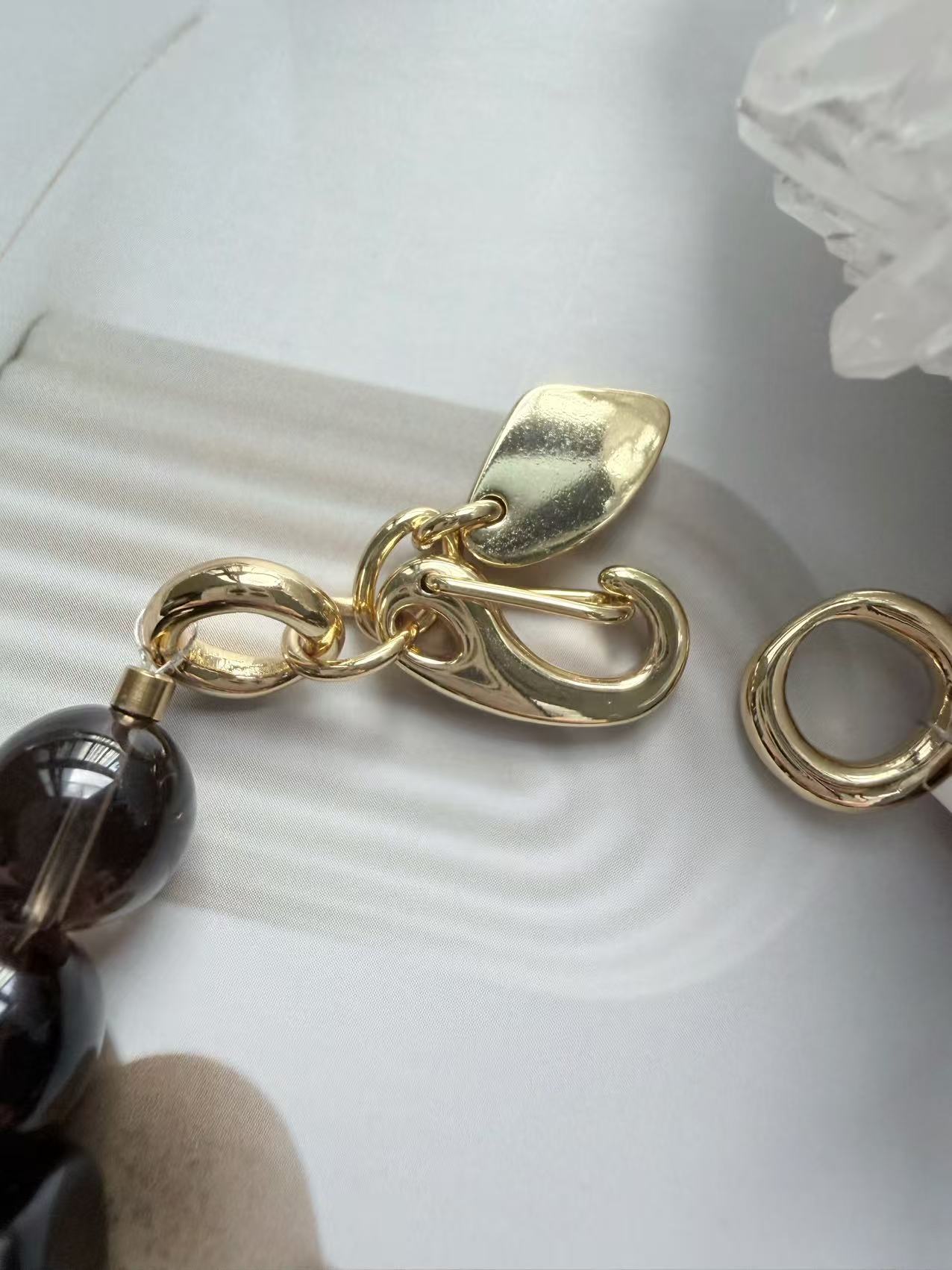 Smoky Quartz & Titanium Bracelet