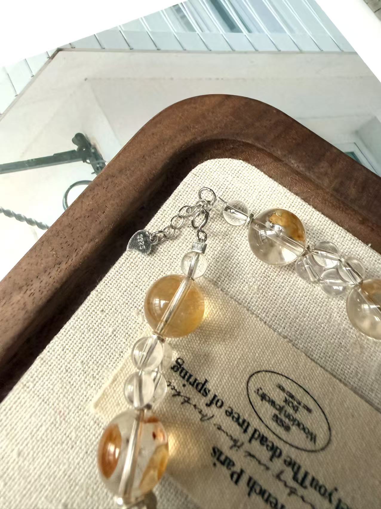 Golden Sand Garden quartz S925 bracelet