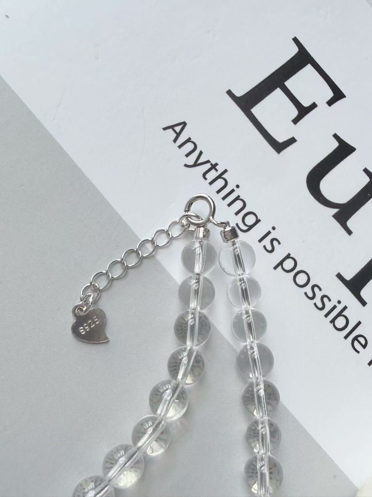 Bolivian Amethyst&2A Clear quartz S925 Necklace