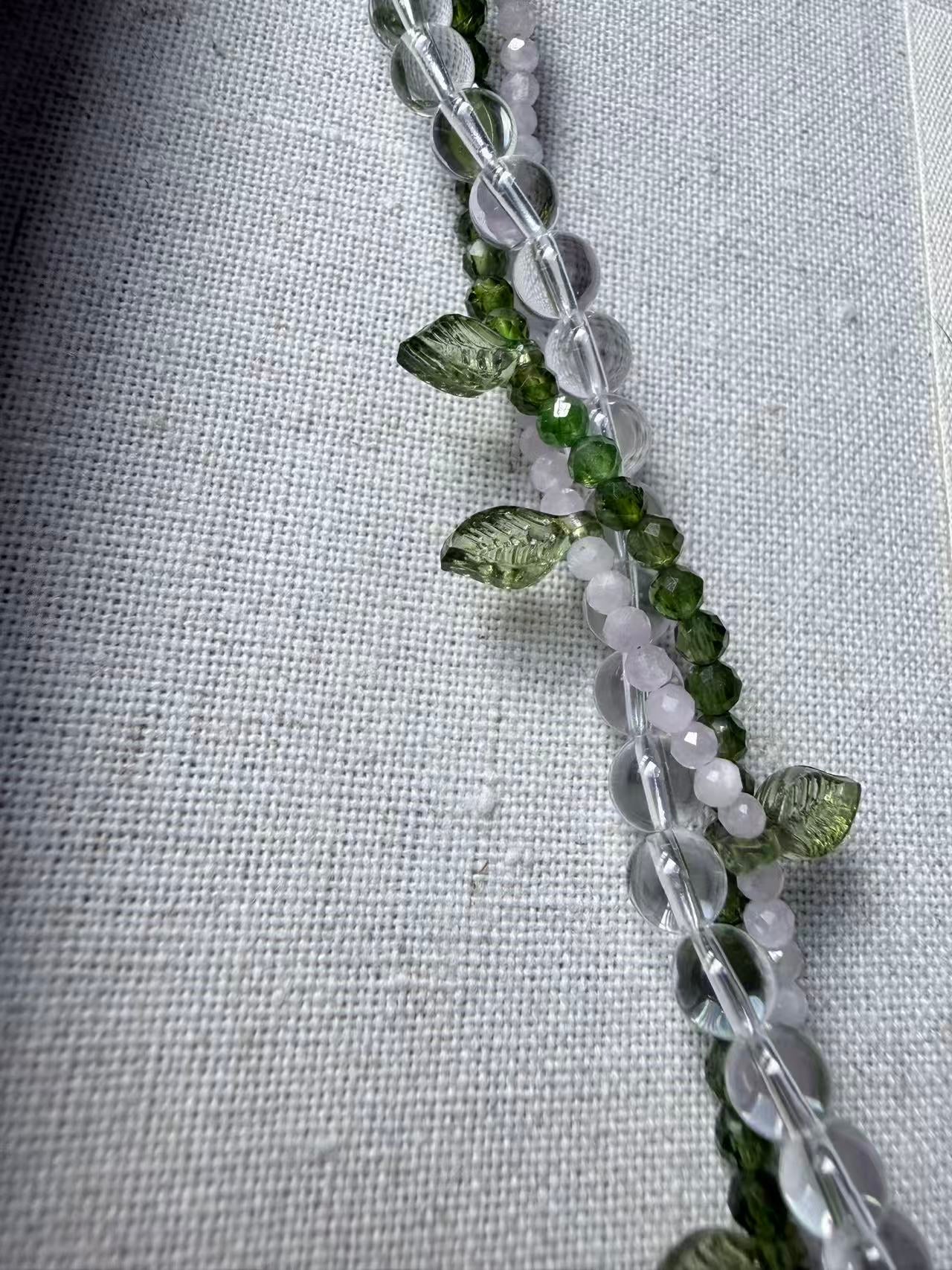 Spring Vine Set – Diopside, Kunzite &2A Clear Quartz