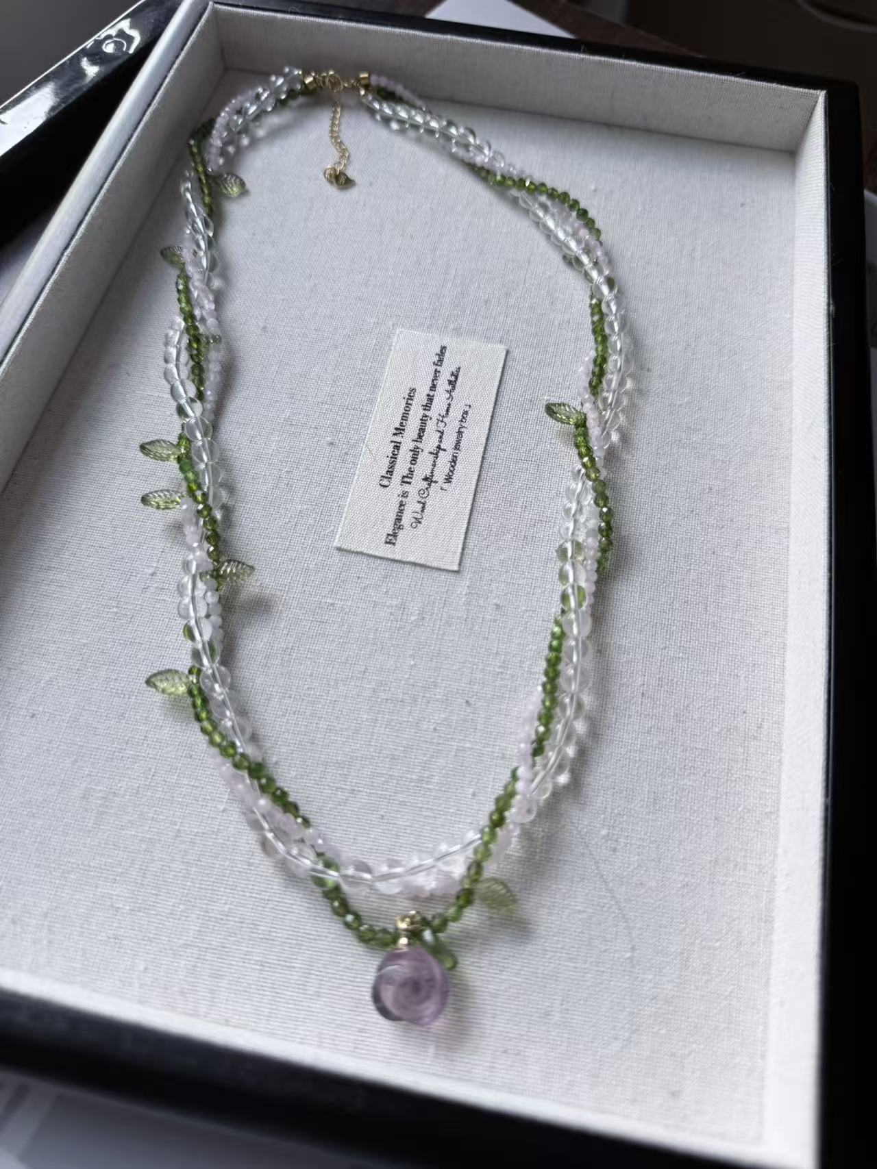 Spring Vine Set – Diopside, Kunzite &2A Clear Quartz