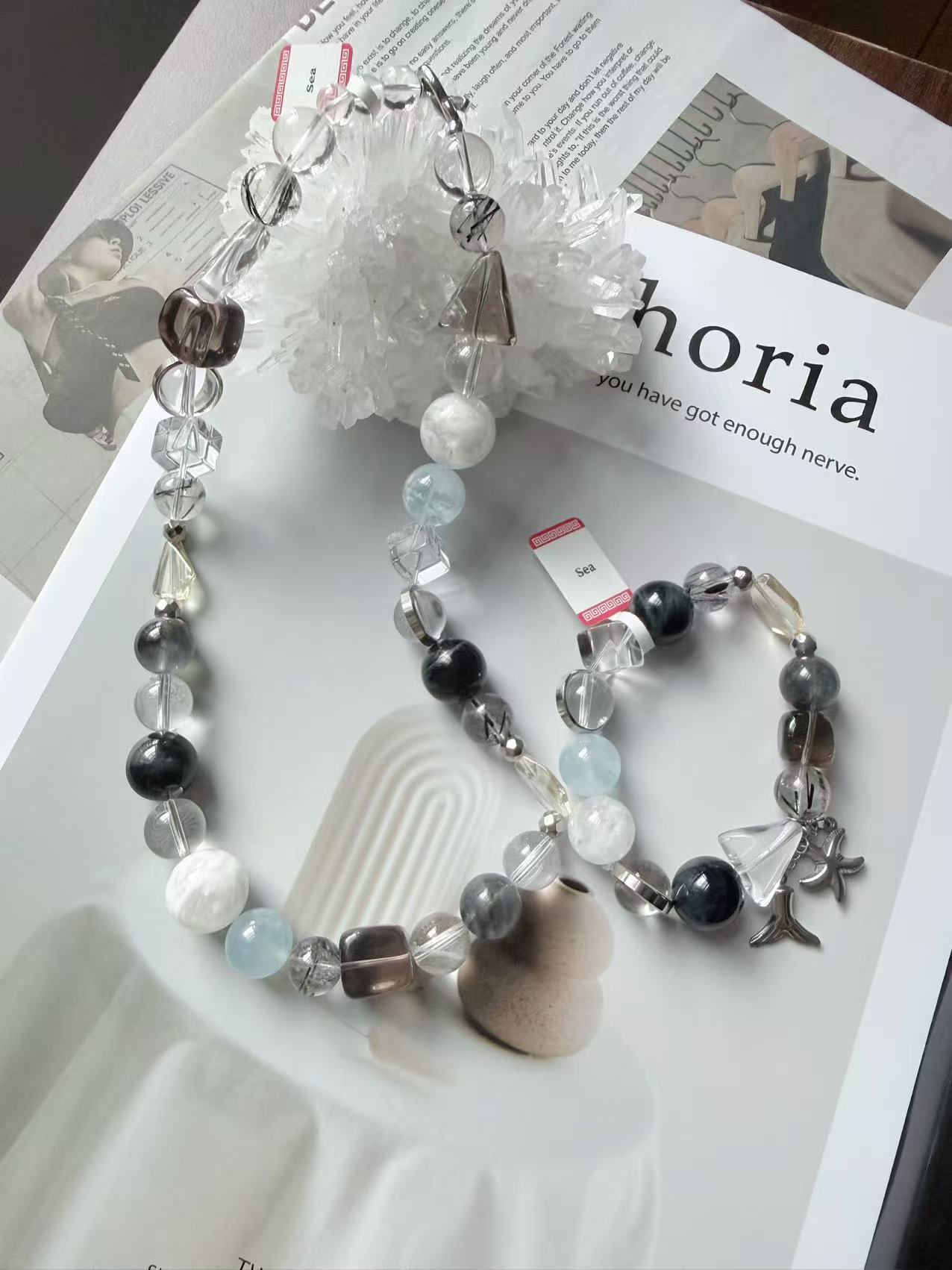 Sea Series-Multi-gemstone set Neacklace&Bracelete
