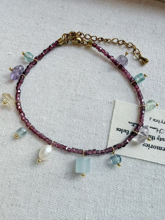 Garnet & Multi-Gemstone Bracelet