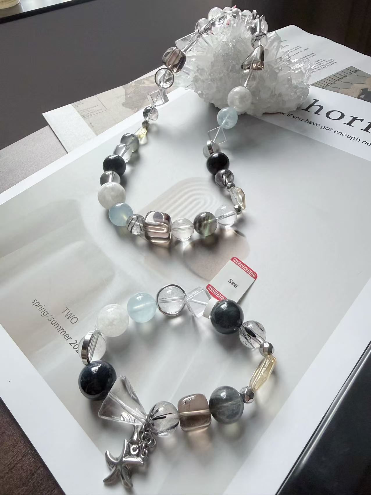Sea Series-Multi-gemstone set Neacklace&Bracelete