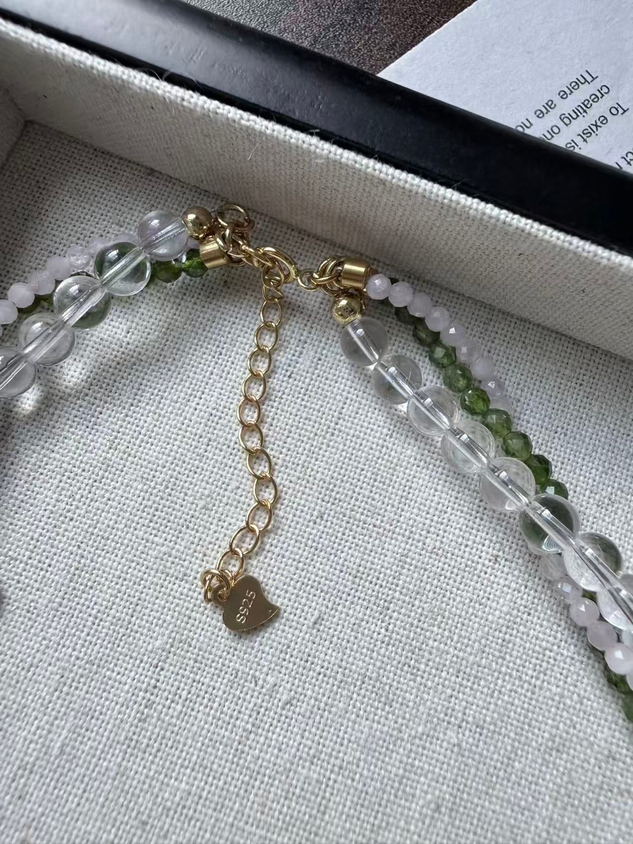 Spring Vine Set – Diopside, Kunzite &2A Clear Quartz