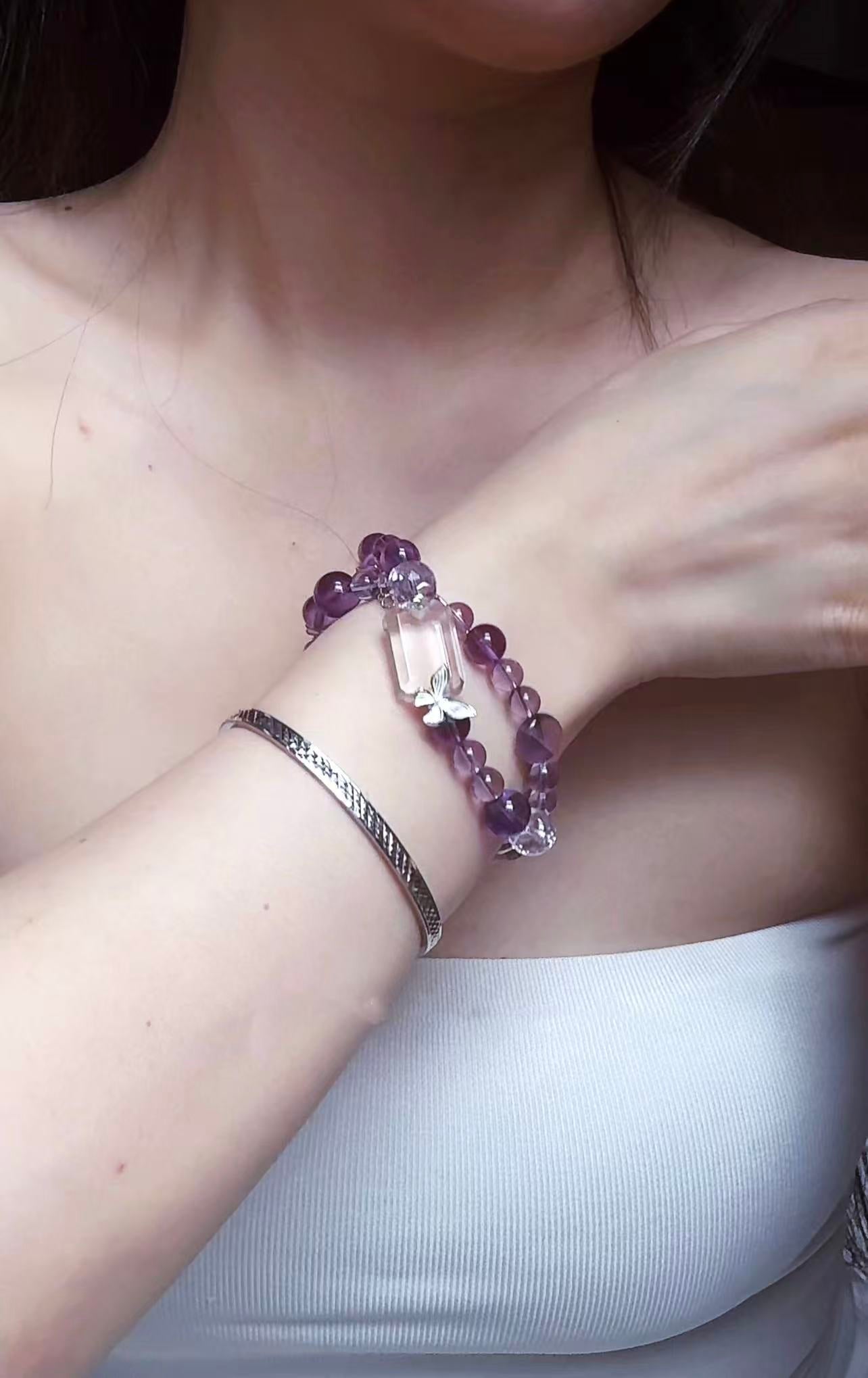Convertible Amethyst Bracelet & Necklace